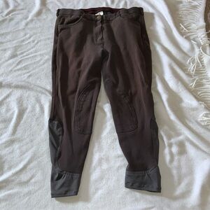 Dover Saddlery Riders Sport cotton breeches. Charcoal 34r